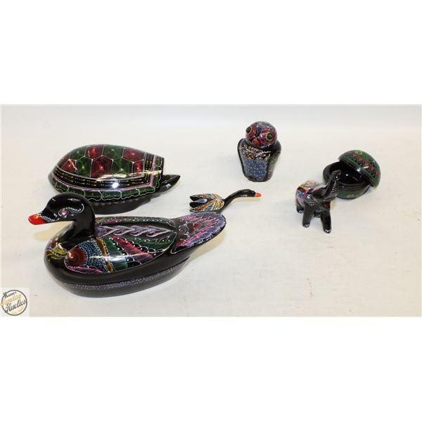 6PC WOODEN COLOURFUL HANDPAINTED ANIMALS