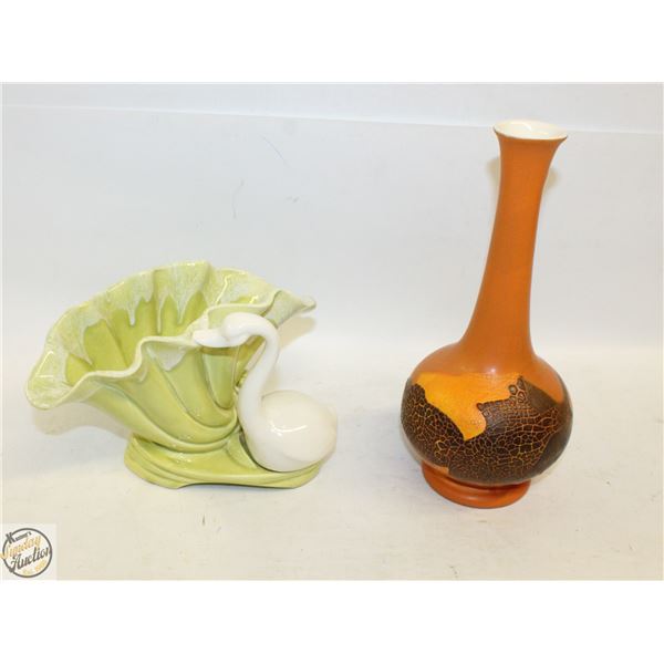 2 ORNAGE VASES