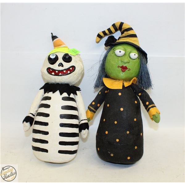 VINTAGE HALLOWEEN SKELETON + WITCH DECOR