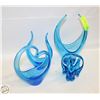 4PCS ORNATE ART GLASS CENTRE PIECES