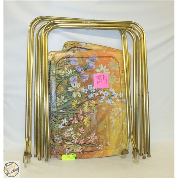 FLORAL DESIGN TV DINNER TRAYS