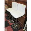 Image 1 : TWO WHITE CHROME SWIVEL ADJUSTABLE