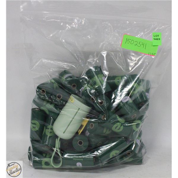 LARGE LOT OF NEW PET POOP BAGS WITH DISPENSER
