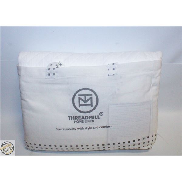 THREADMILL 100% COTTON WHITE QUEEN SIZED BLANKET