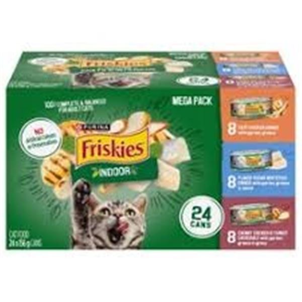 NEW 24 X 156G PURINA FRISKIES INDOOR VARIETY PACK