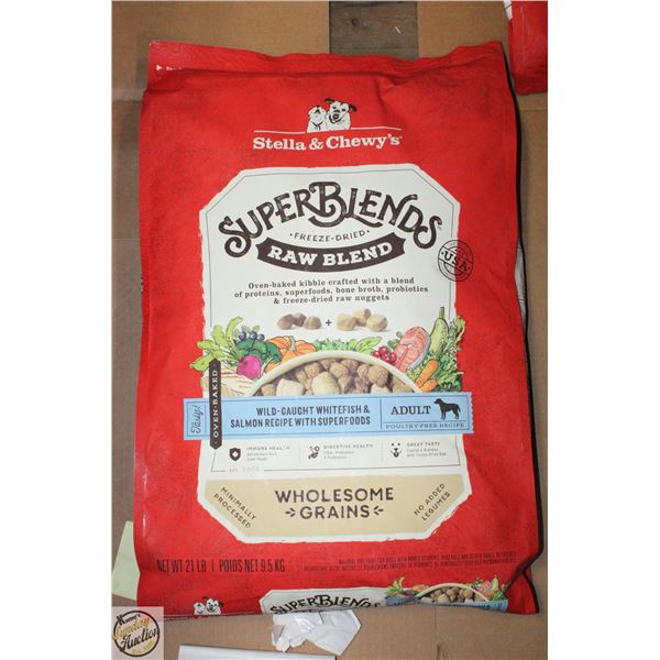 21LBS BAG OF STELLA & CHEWY'S SUPER BLEND FREEZE