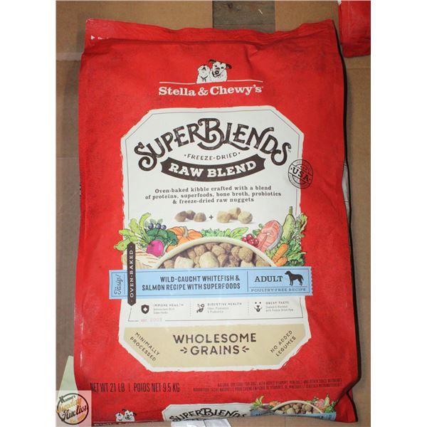 21LBS BAG OF STELLA & CHEWY'S SUPER BLEND FREEZE