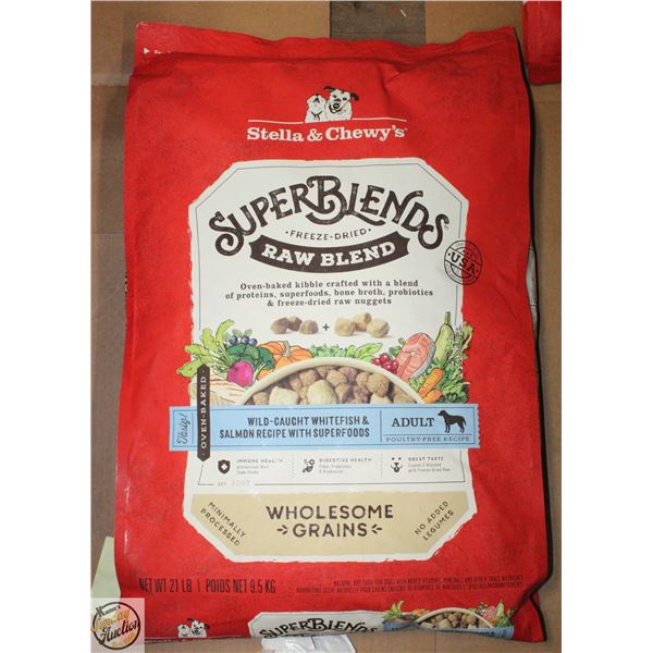 21LBS BAG OF STELLA & CHEWY'S SUPER BLEND FREEZE