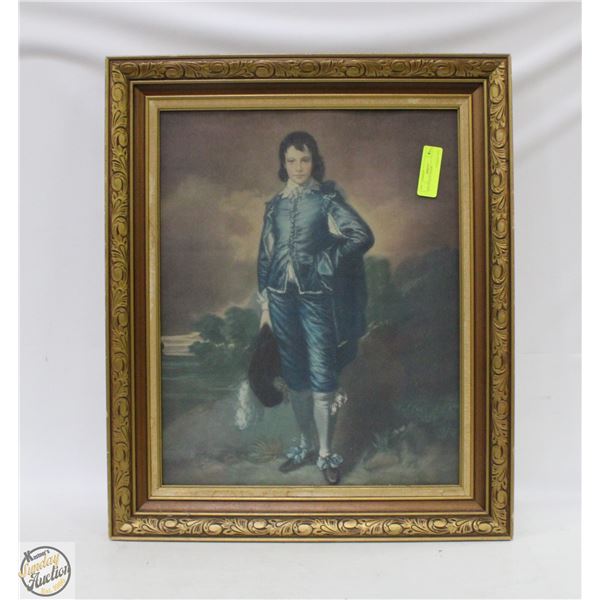 BOY IN BLUE FRAME 21" X 25"