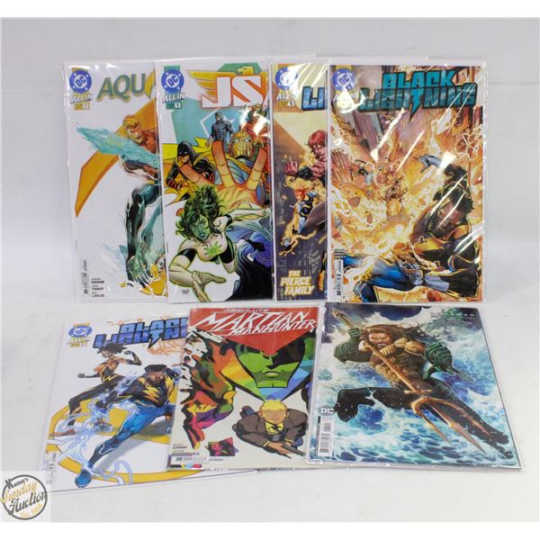 LOT OF 7 (UNOPENED) DC ALL IN COMICS