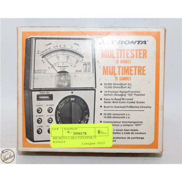 MICRONTA MULTITESTER 25 RANGES