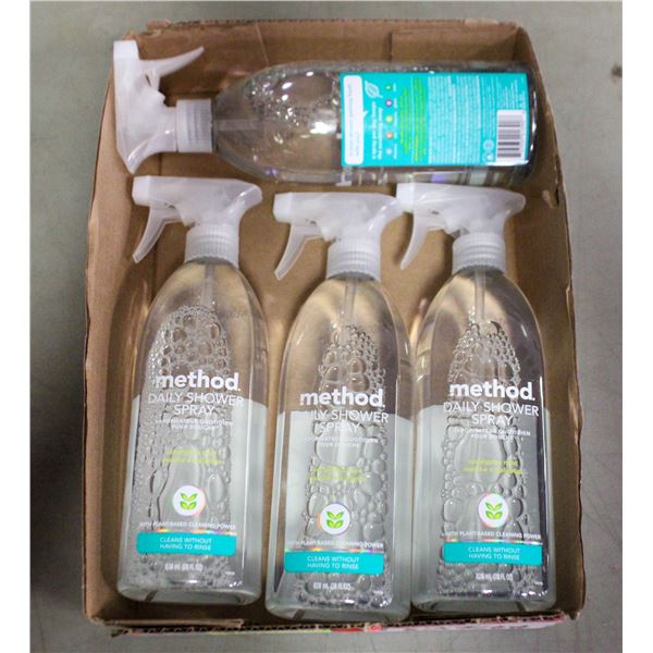 (4) X 828ML METHOD DAILY SHOWER SPRAY CLEANER
