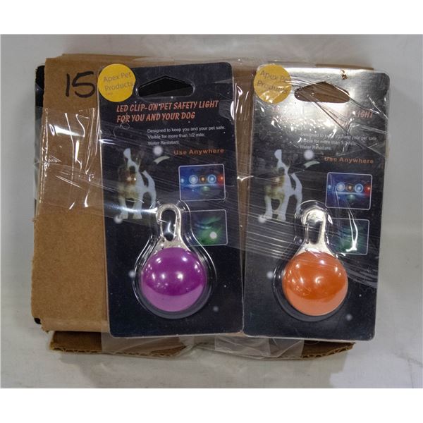 15 NEW CLIPON SAFETY LIGHT LED VARIOUS PUSH BUTTON