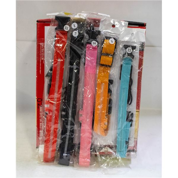 20 NEW RECHARGEABLE LED DOG COLLARS