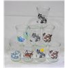 Image 1 : 8 GLASS CUP TOM AND JERRY