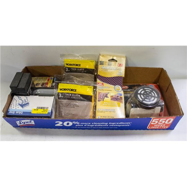 FLAT OF SANDING ITEMS