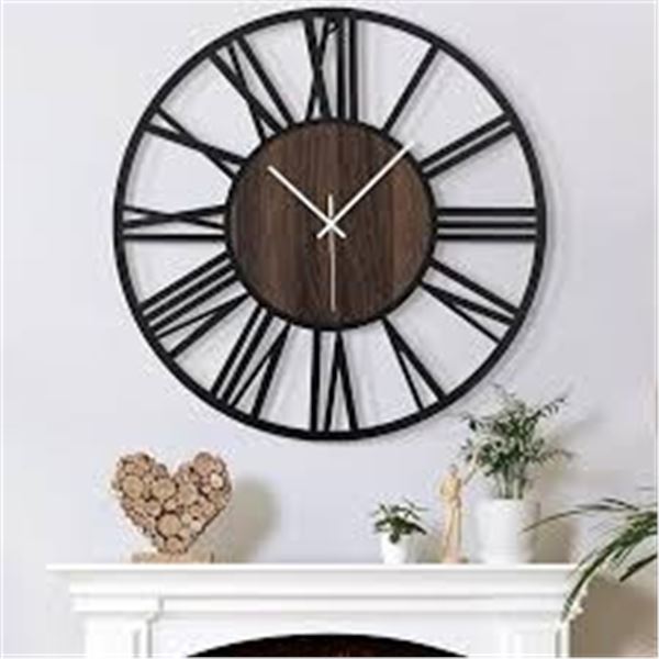 BRAND NEW 16" LARGE MODERN METAL WALL CLOCK