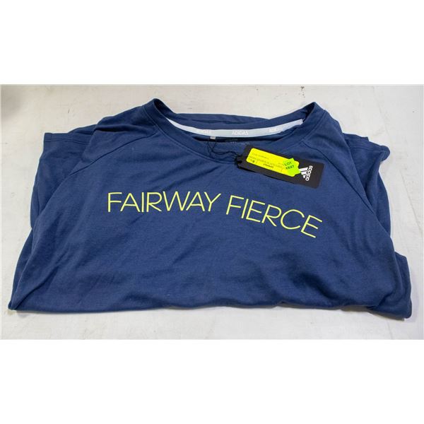 NEW LADIES SIZE MEDIUM ADIDAS TSHIRT NAVYBLUE