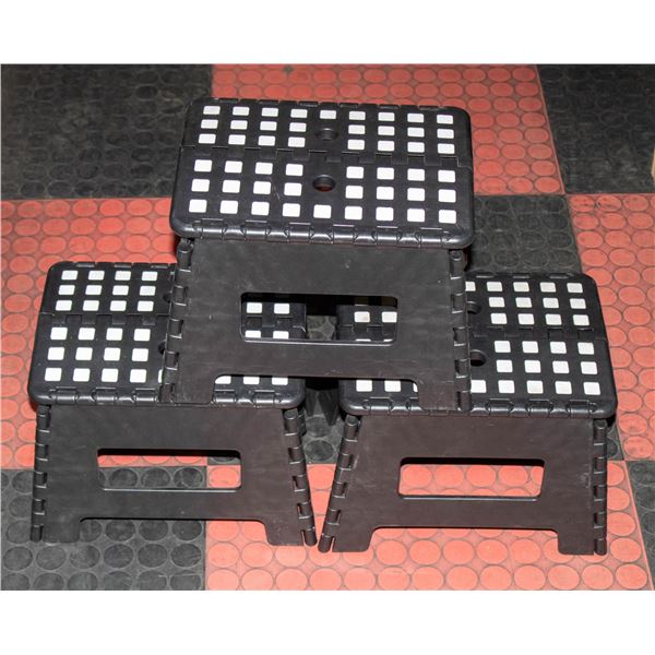 THREE FOLDING – ONE STEP STOOLS