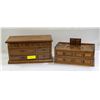 Image 1 : 2 WOODEN JEWELRY BOXES (LARGER ONE