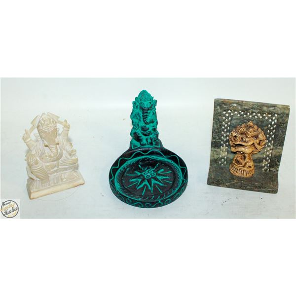 LOT OF STONE HINDU FIGURINES