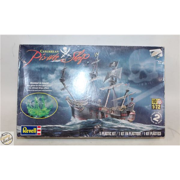REVELL CARIBBEAN PIRATE SHIP MODEL PARTS IN BAG