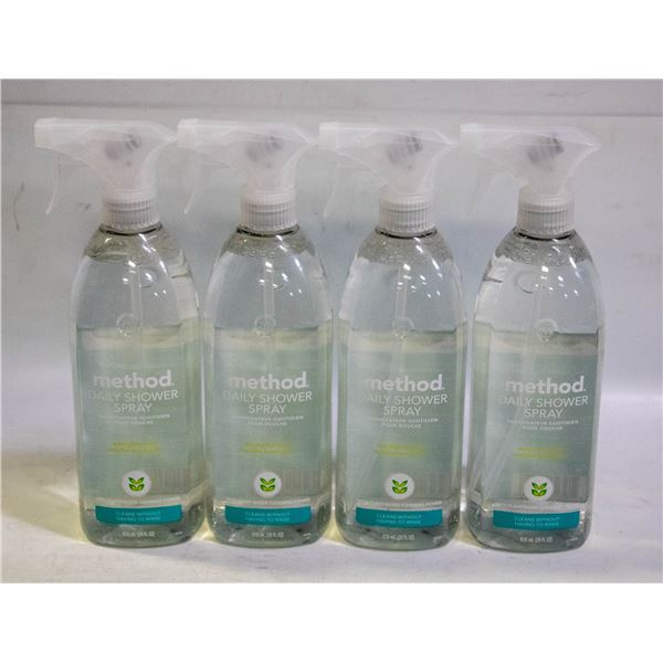 (4) X 828ML METHOD DAILY SHOWER SPRAY CLEANER