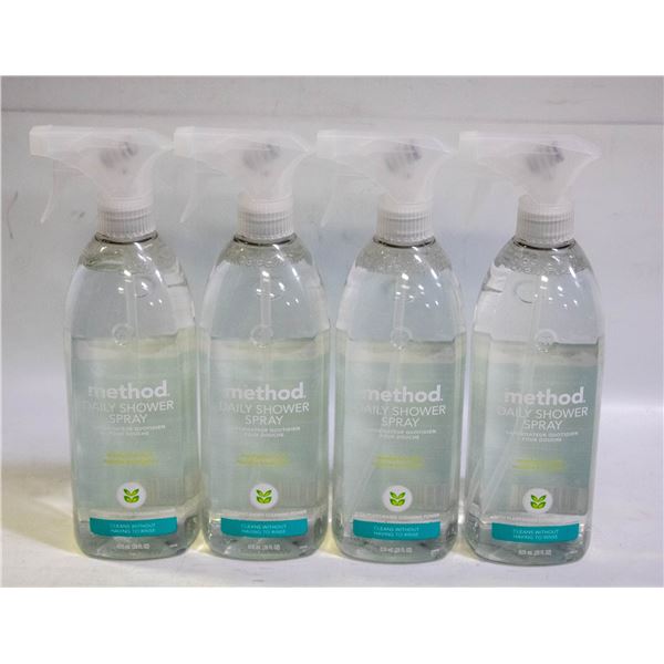(4) X 828ML METHOD DAILY SHOWER SPRAY CLEANER