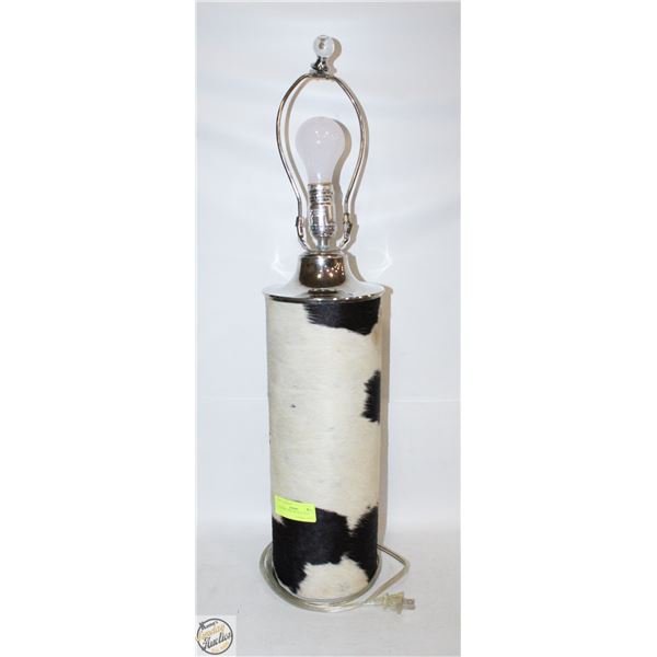 COWHIDE LAMP 28", NO SHADE