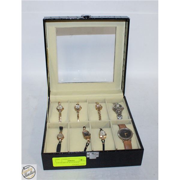 8 WATCHES IN WATCH BOX
