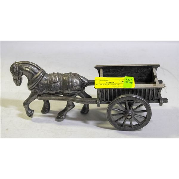 METAL HORSE & CARRIAGE