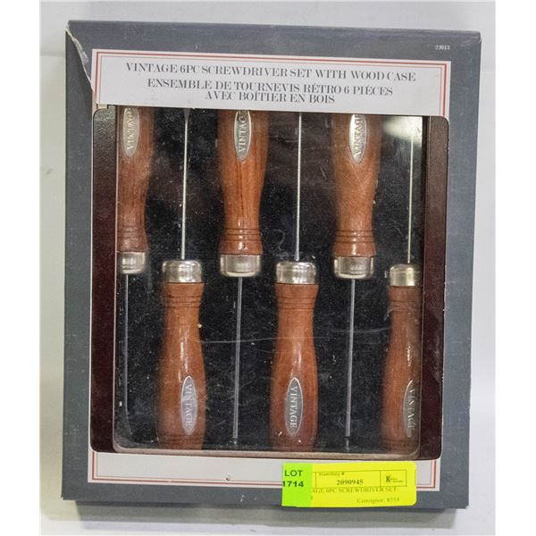 VINTAGE 6PC SCREWDRIVER SET WITH