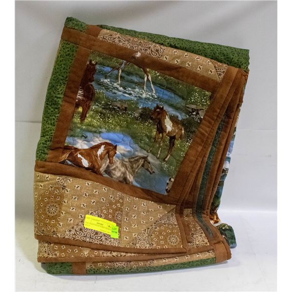 HAND MADE HORSE THEMED QUILT