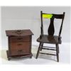 Image 1 : 12" WOODEN CHAIR & 3 DRAWERS
