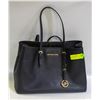 Image 1 : GENUINE BLACK LEATHER MICHAEL KORS HANDBAG