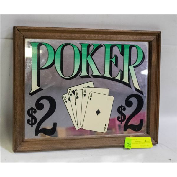 POKER MIRROR WALL SIGN