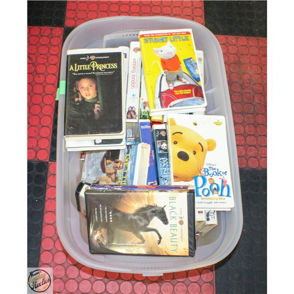 LARGE FLAT OF VHS MOVIES FROM 1980'S-2000'S