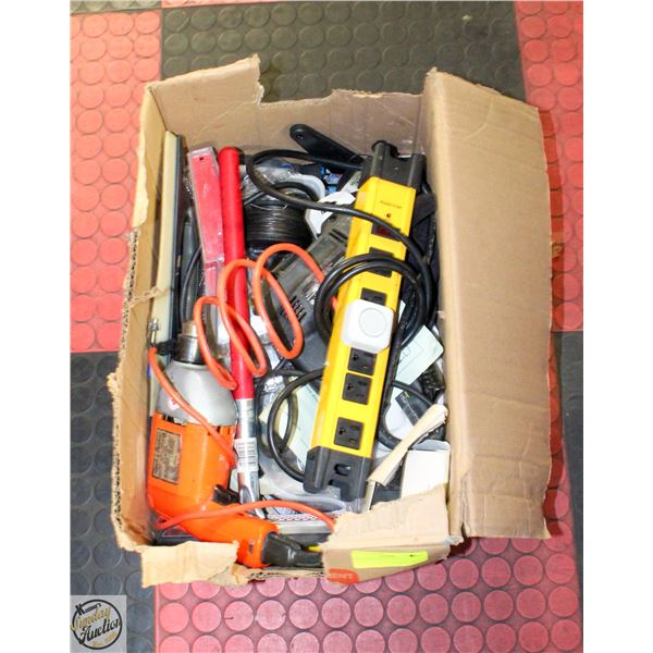 BOX OF ASSORTED TOOLS