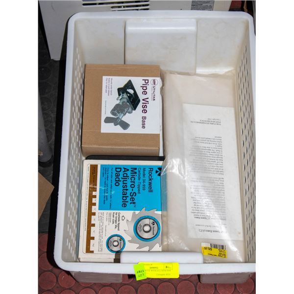 WHITE CRATE WITH ALL NEW PIPE VISE BASE +