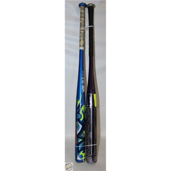 2 METAL BASEBALL BATS