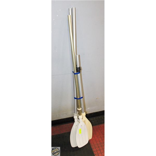 5 ASSORTED BOAT PADDLES