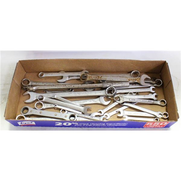 FLAT OF ASSORTED WRENCHES
