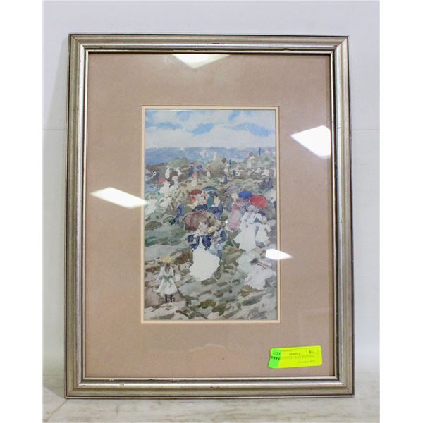 FRAMED "SUMMER VISITORS" PRINT 1897 BY MAURICE-