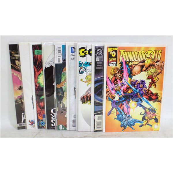 ASSORTED #0 ISSUES COMIC LOT, DC MARVEL INDY