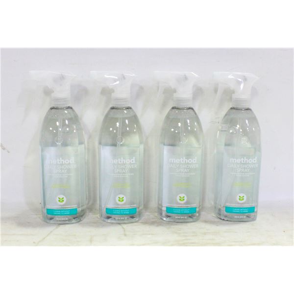 (4) X 828ML METHOD DAILY SHOWER SPRAY CLEANER