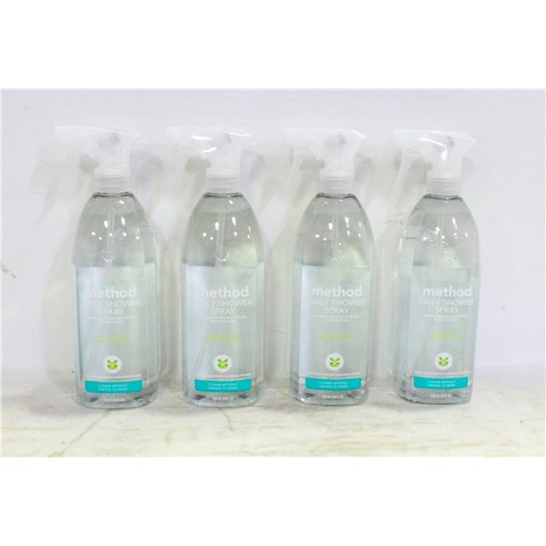 (4) X 828ML METHOD DAILY SHOWER SPRAY CLEANER