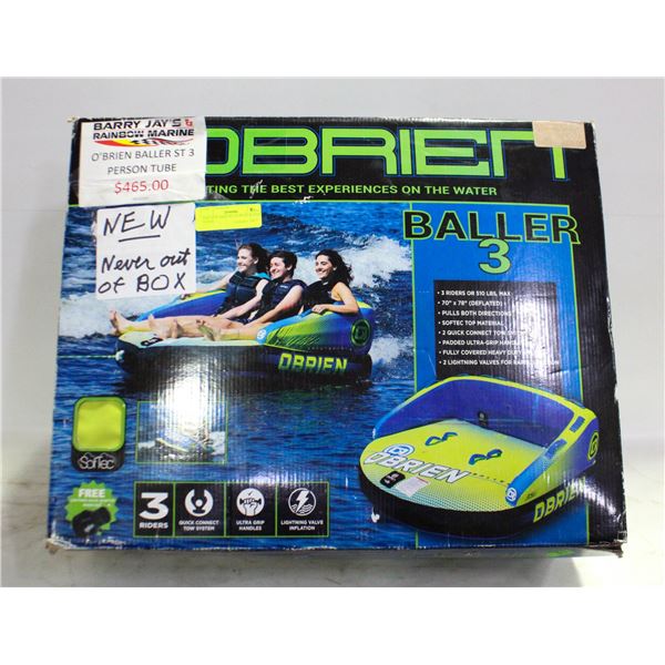 ONE NEW OBRIEN 3 PERSON WATER TUBER