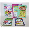 Image 1 : NEW 6 ASSORTMENT OF CROSSWORDS,