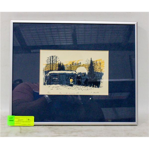 FRAMED "THERE IS THE EVENING STAR" NUMBERED