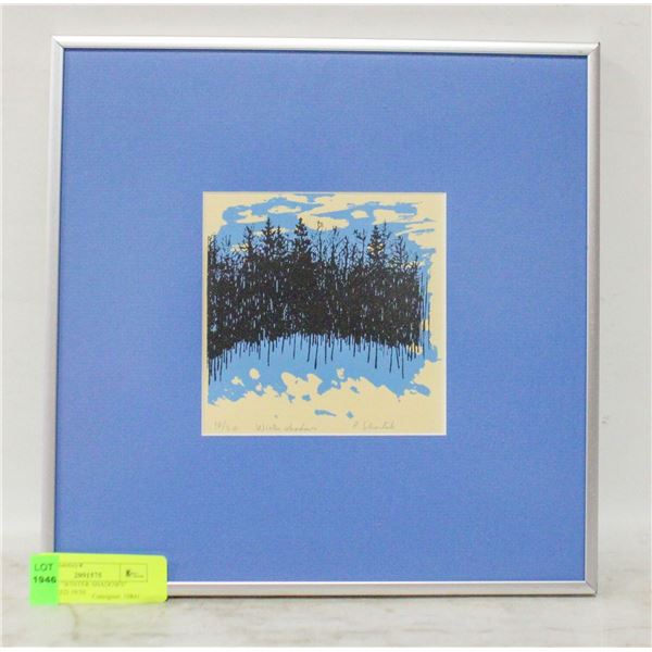 FRAMED "WINTER SHADOWS" NUMBERED 19/50